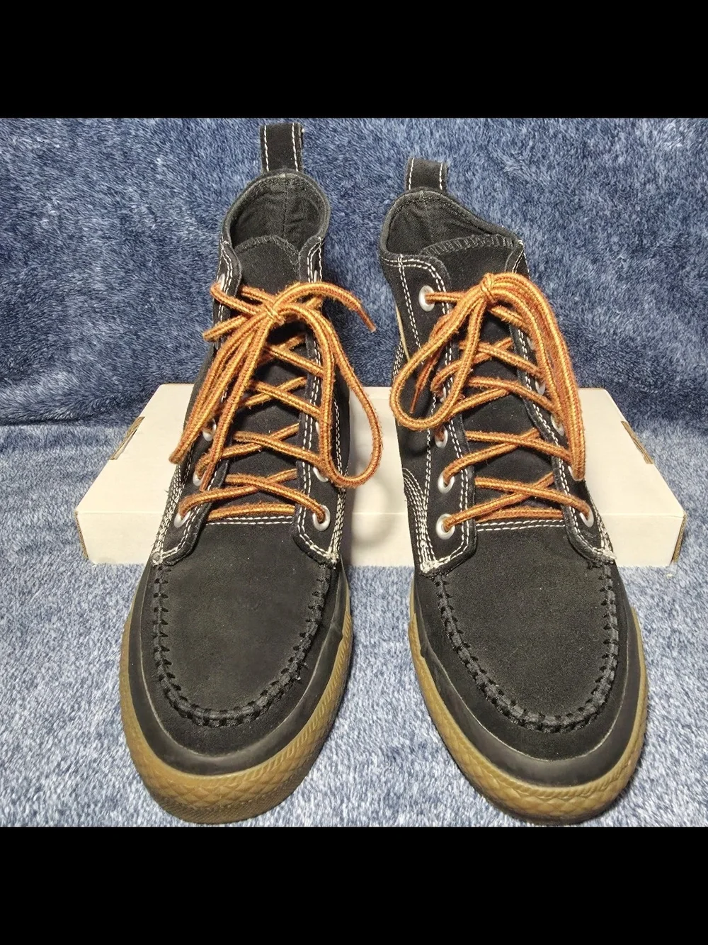 Converse Men’s Black Chukka Boots with Brown Laces and Gum Sole